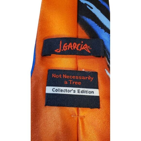 J Garcia 'Not Necessarily A Tree' Neck Tie Mens Collectors Edition Orange Black - Picture 6 of 13